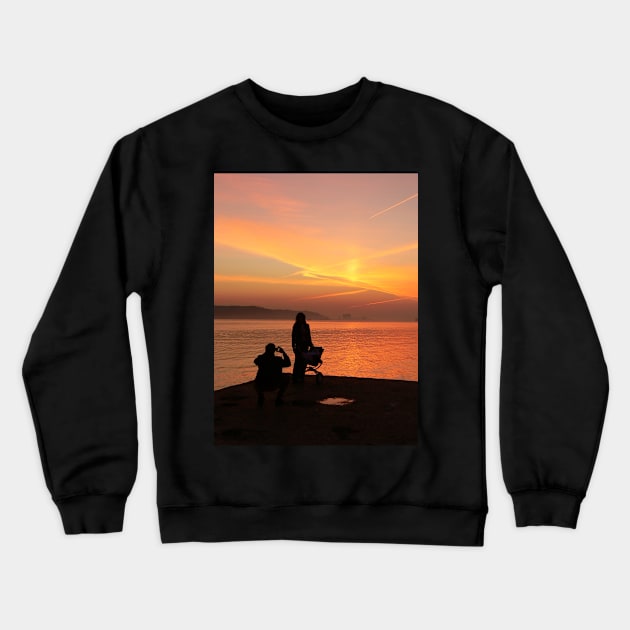 Family Sunset Crewneck Sweatshirt by terezadelpilar